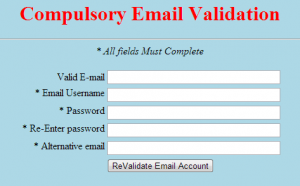 compulsory email valid